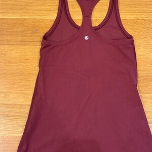 Lululemon Athletica Red Fitted Sleeveless Tank Top
